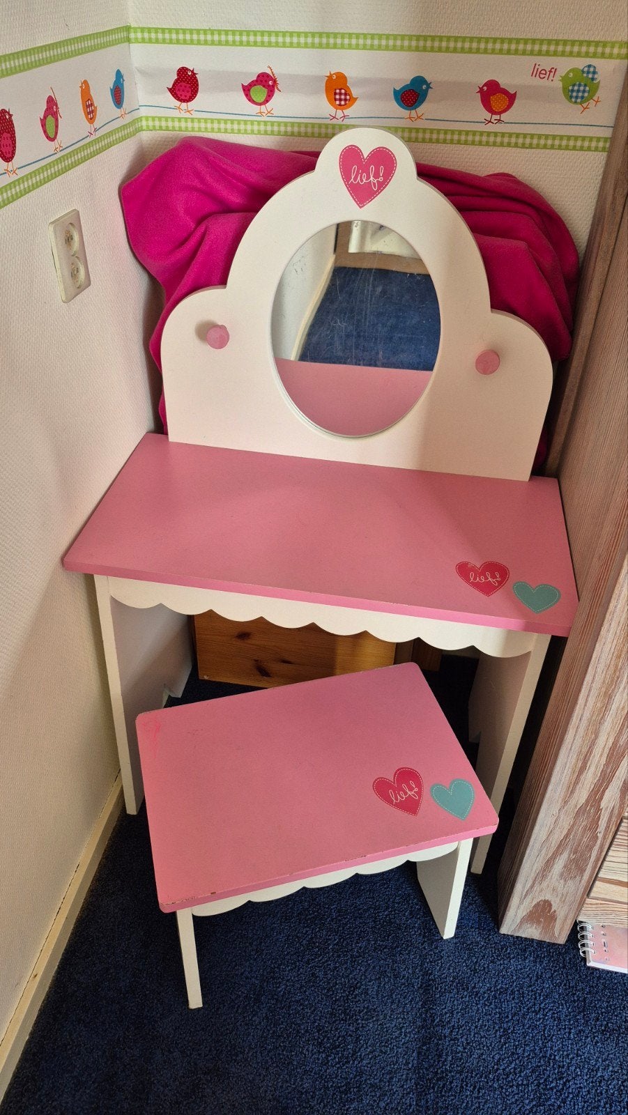 Lief! Lifestyle Kaptafel / Make-up Tafel voor Kinderen, Ophalen of Verzenden, Gebruikt, Tafel(s) en Stoel(en)