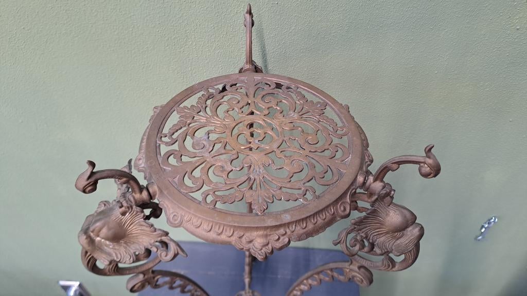 Vintage Plantentafeltje - Sierlijk Metaal, Ophalen of Verzenden
