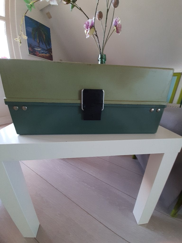 Viskoffer Vintage jaren 60  met inhoud, Ophalen of Verzenden, Gebruikt, Koffer of Tas