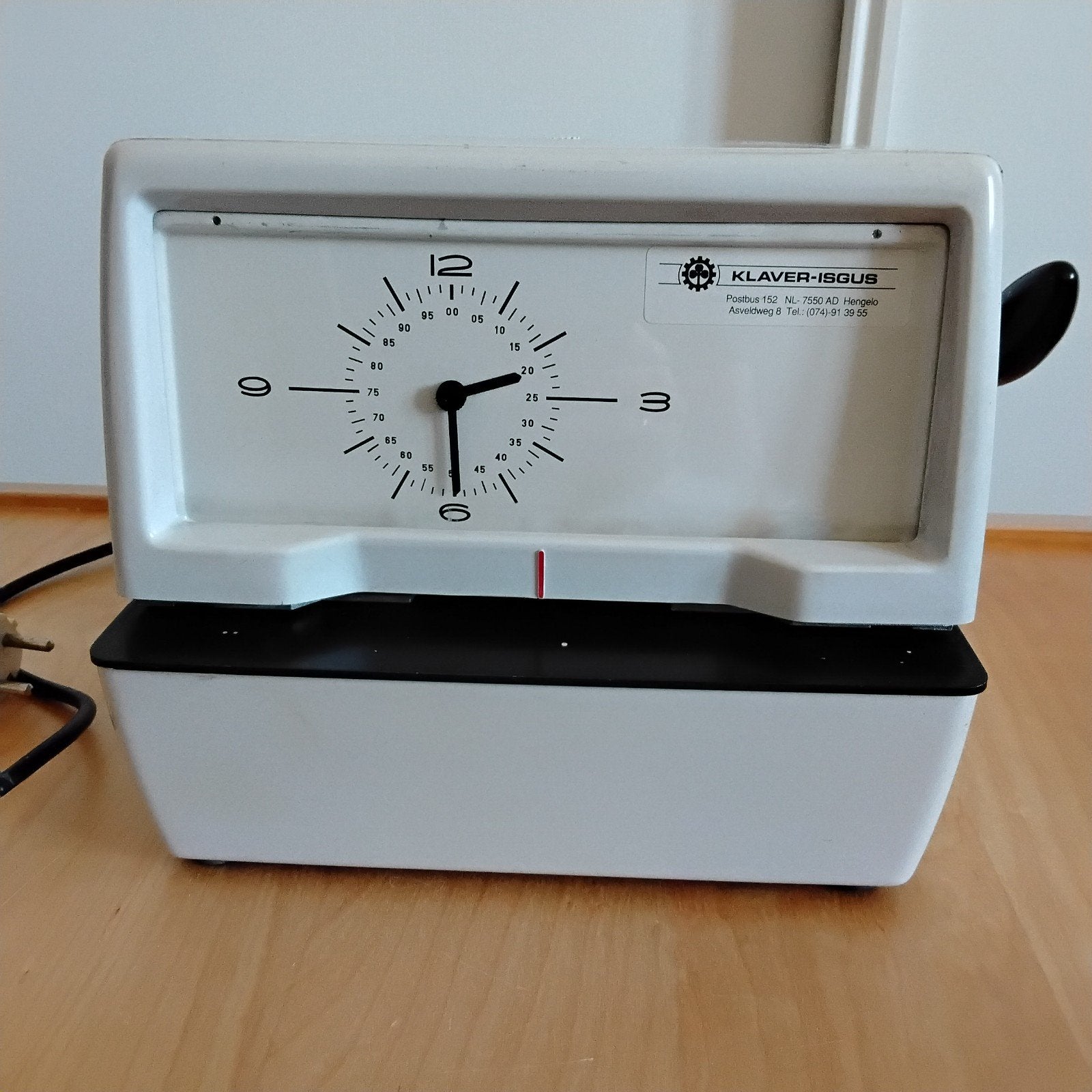 Vintage Industriële Tijdregistratie klok / prikklok, Antiek en Kunst, Antiek | Klokken, Ophalen of Verzenden
