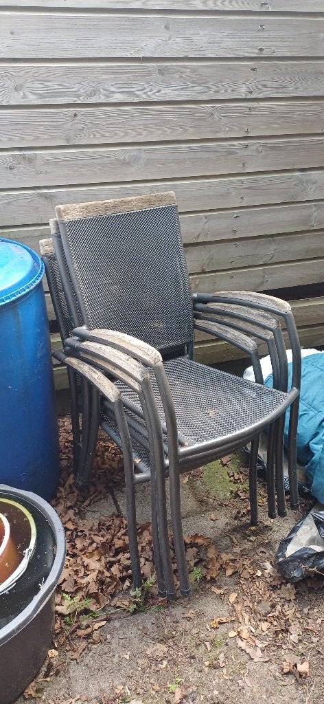 Complete tuinset tafel met 4 stoelen, Ophalen, 4 zitplaatsen, Gebruikt, Eettafel