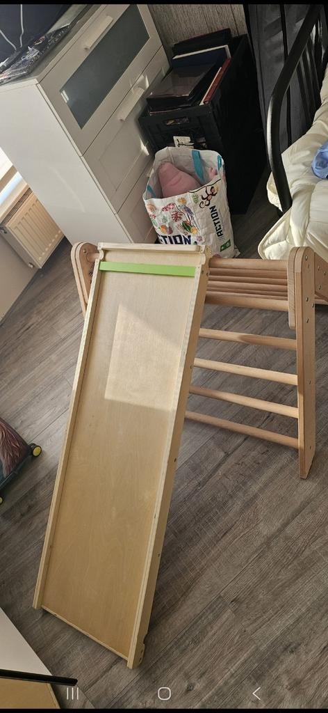 Lidl Pikler Driehoek met Glijbaan/Klimwand, Kinderen en Baby's, Speelgoed | Buiten | Speeltoestellen, Ophalen, Zo goed als nieuw