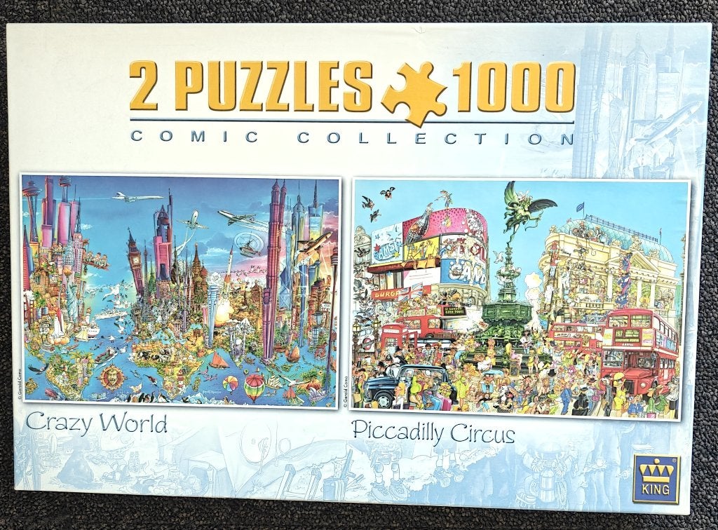 King- 2 puzzels in Comic Collection, Ophalen of Verzenden, 500 t/m 1500 stukjes, Zo goed als nieuw, Legpuzzel