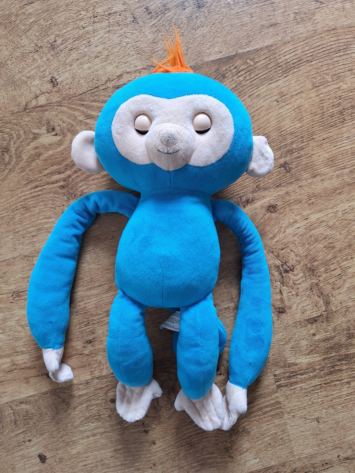 Blauwe Fingerlings aap knuffel van WowWee, Overige merken, Overige karakters, Blauw, Ophalen of Verzenden