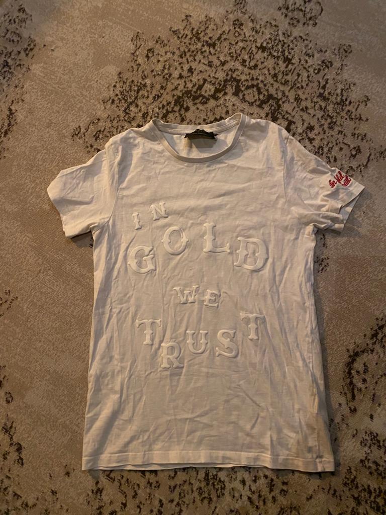 In gold we trust shirt s, Kleding | Dames, Ophalen of Verzenden, Zo goed als nieuw, Korte mouw