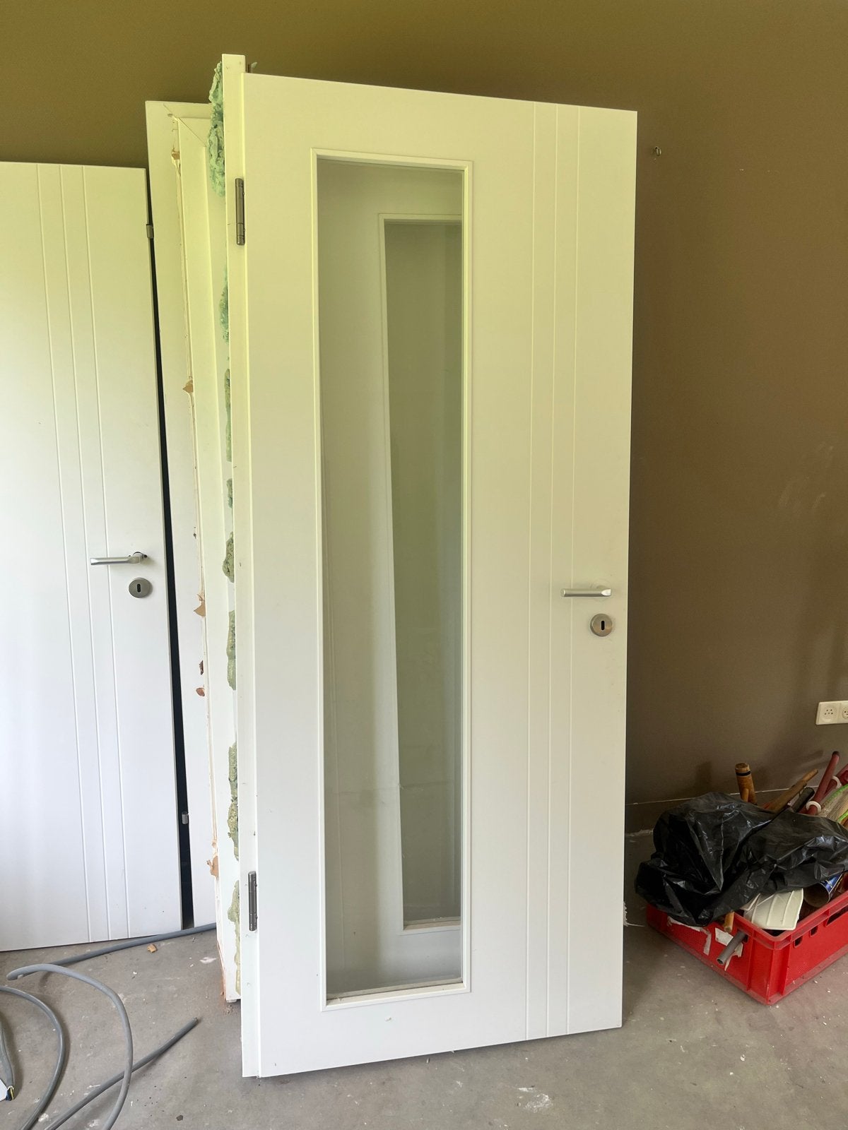Binnendeuren met overzet kozijnen, Doe-het-zelf en Verbouw, Deuren en Horren, Ophalen, Gebruikt, 80 tot 100 cm, Binnendeur