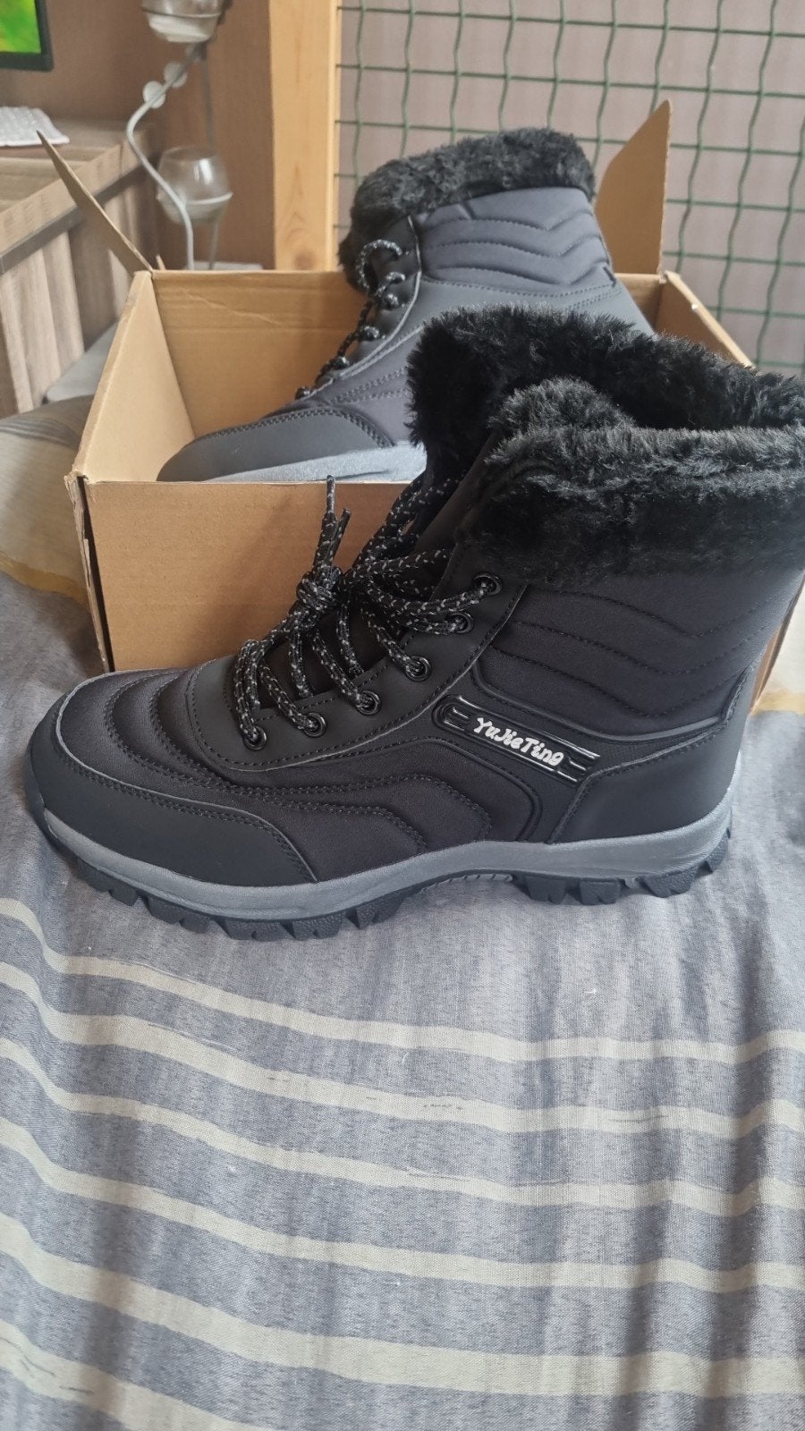 Nieuwe YuXeTing Snowboots Maat 39 - Zwart, Zwart, Snowboots, Nieuw, Ophalen of Verzenden