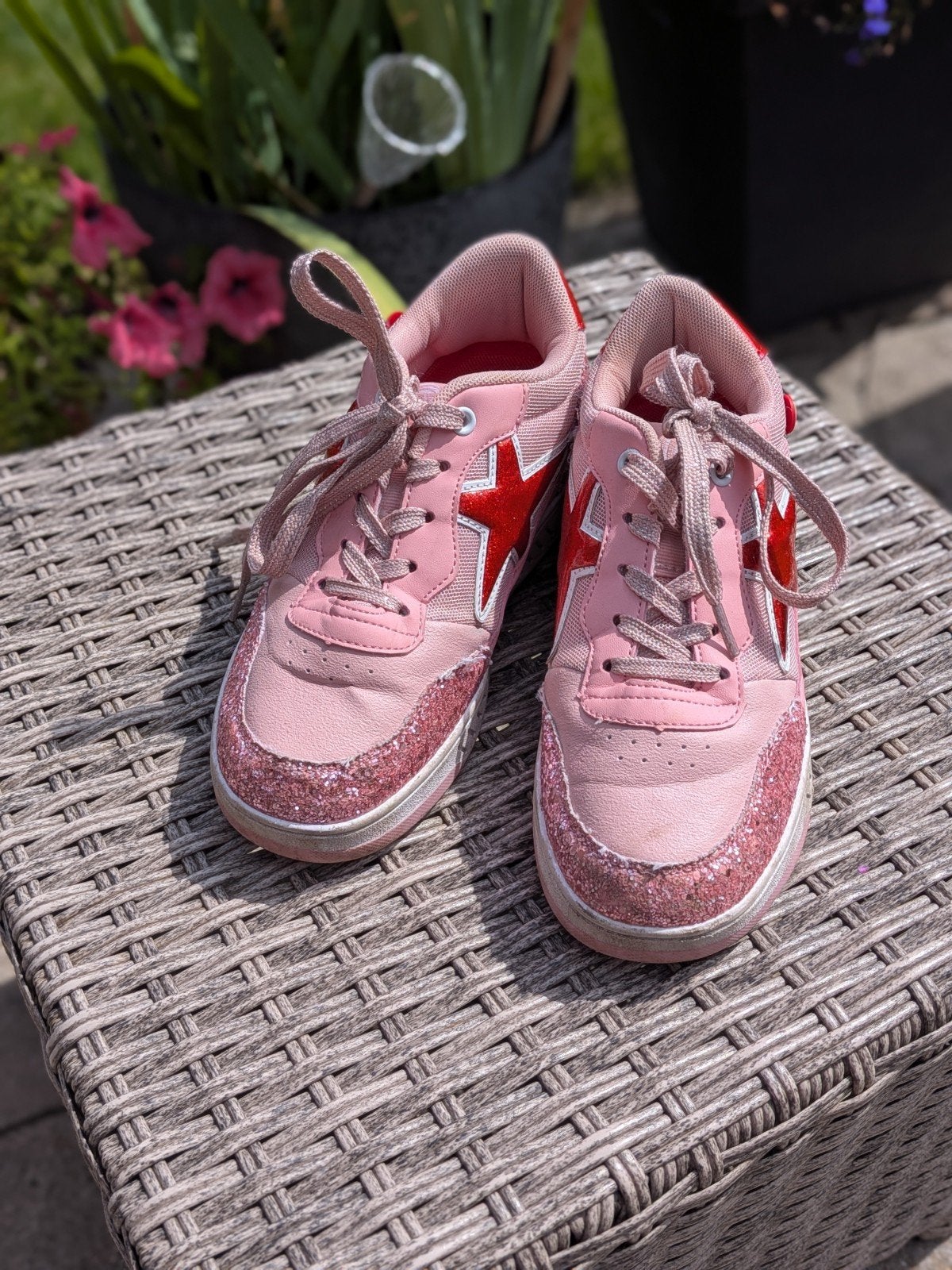 Roze Breezy Rollers met glitter en ster, maat 35, Ophalen of Verzenden, Gebruikt, Kinderen