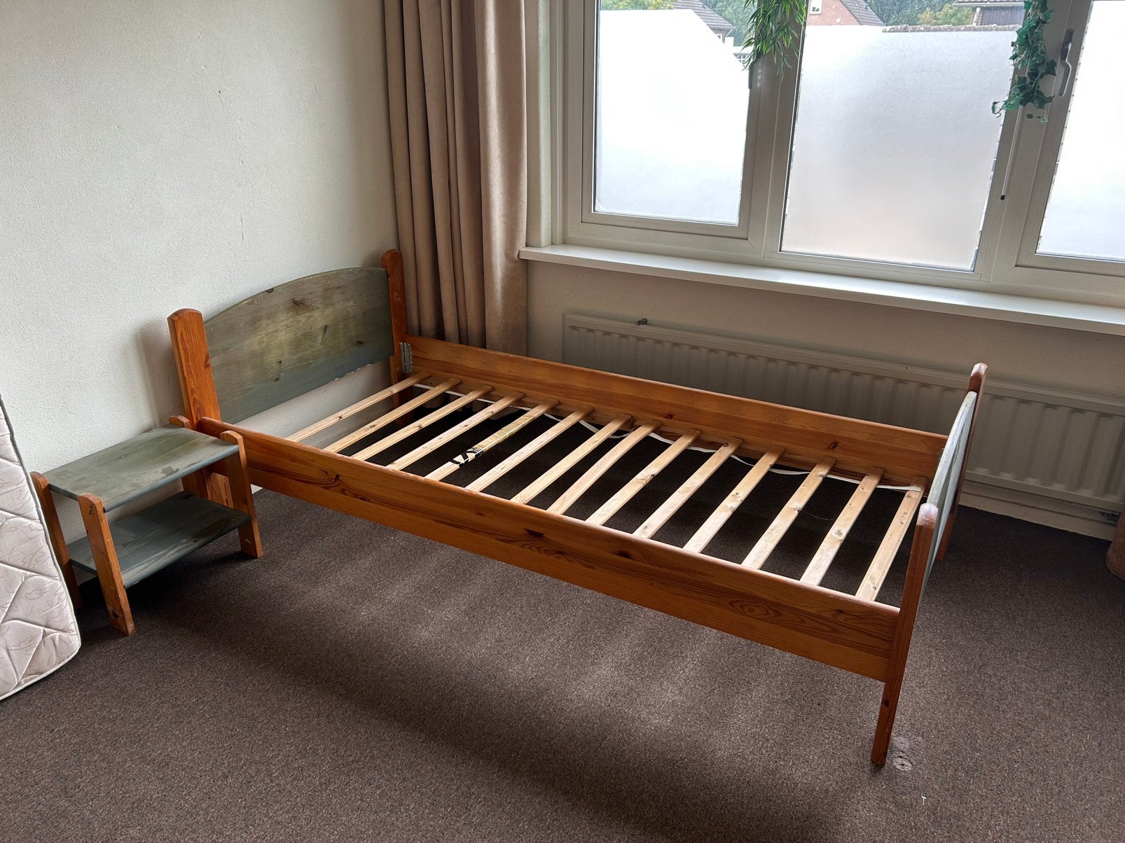 Een persoons bed, Huis en Inrichting, Ophalen, Gebruikt, 90 cm, Eenpersoons