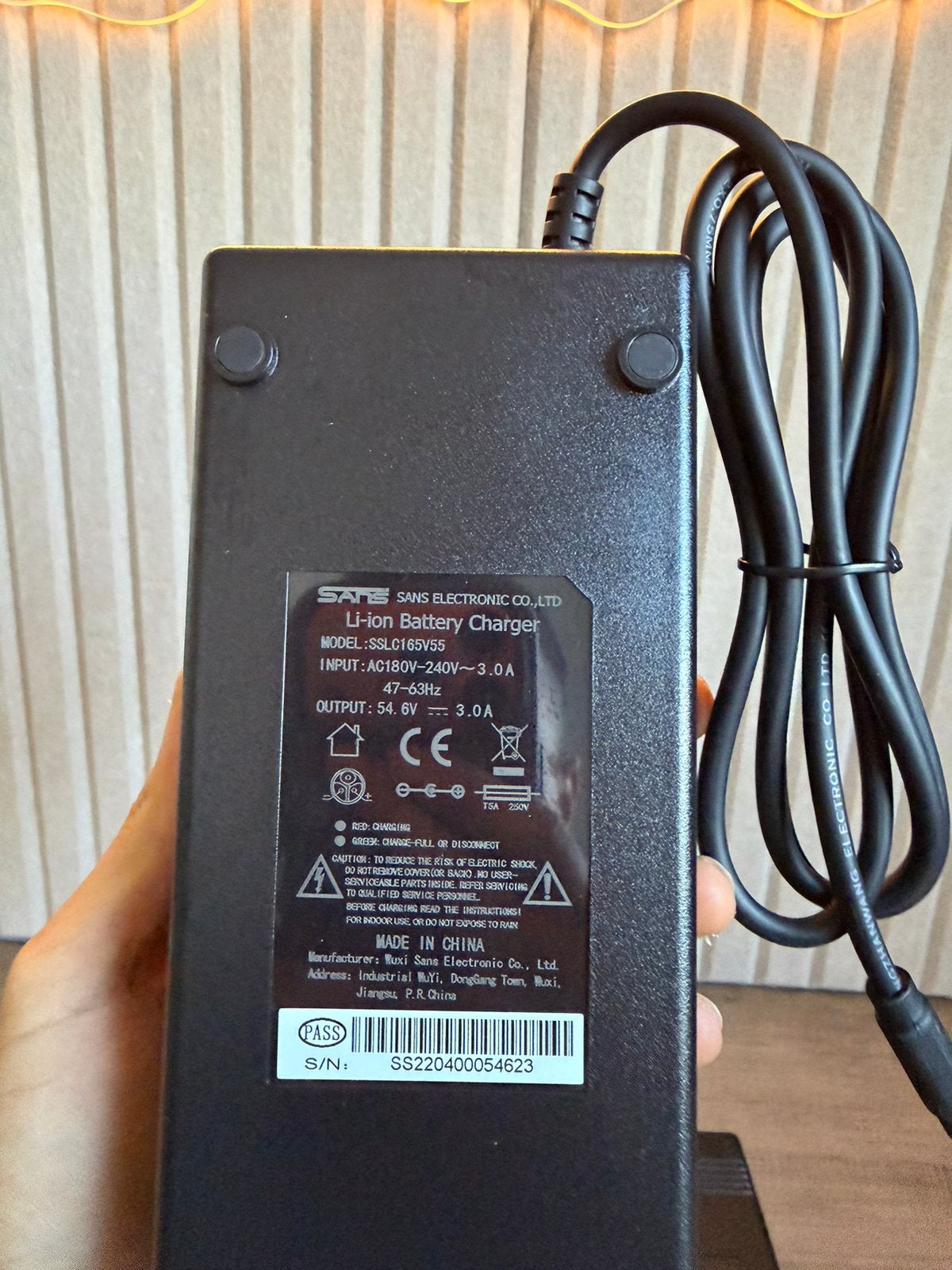 Originele Sans Li-ion Accu Lader 54.6V 3.0A (48V) - 3-pins -, QuickFix, Nieuw, ., .
