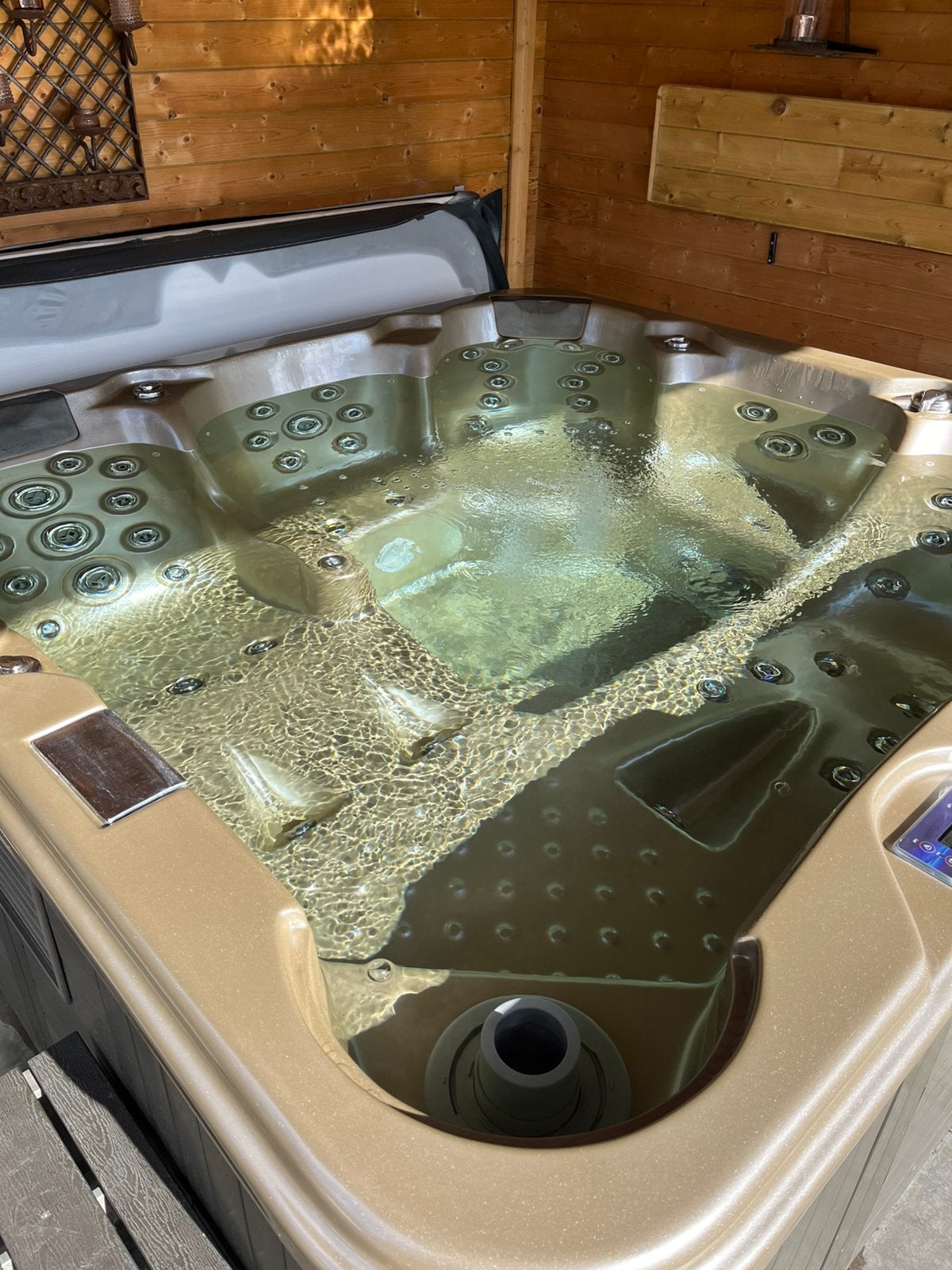 5 persoon jacuzzi met Balboa besturingssysteem., Tuin en Terras, Ophalen, Gebruikt, Afdekzeil, Vast