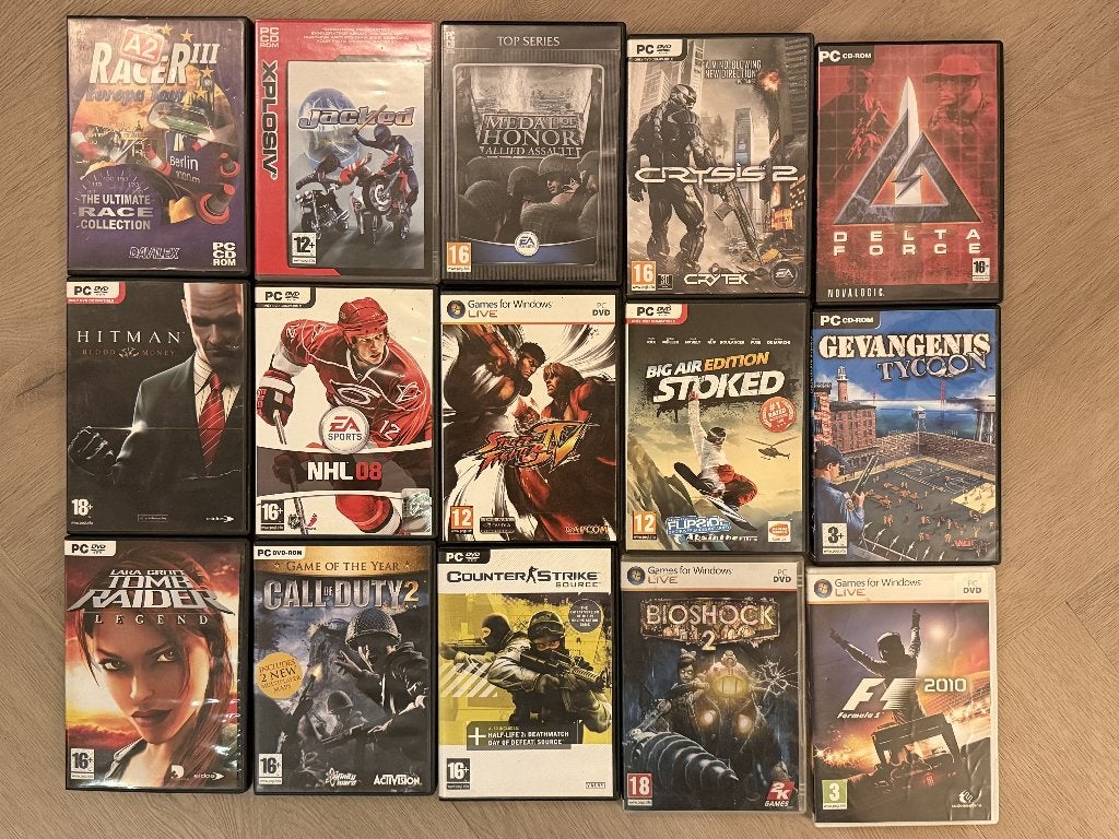 PC game collectie – 15 originele games (Toppers&Klassiekers), 1 speler, Ophalen of Verzenden, Gebruikt, Vanaf 3 jaar