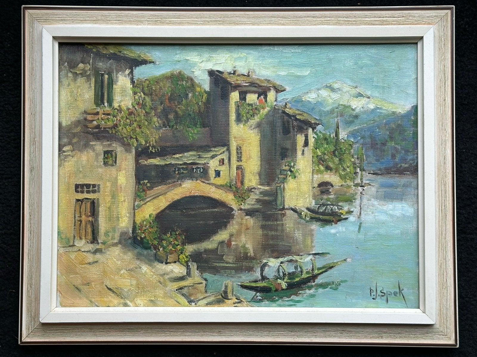 Oud schilderij Venetie italie 47/37 cm, Ophalen of Verzenden