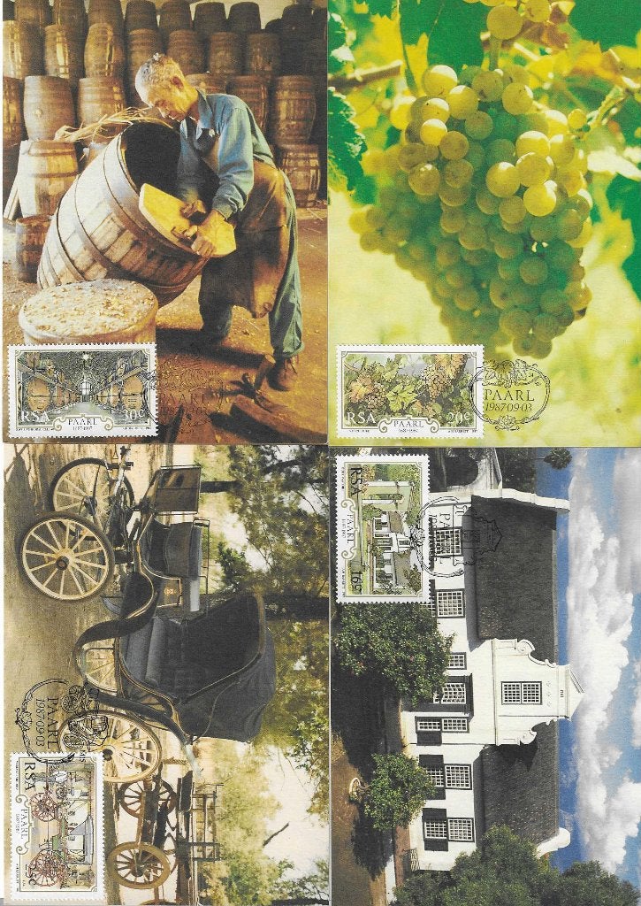 Zuid afrika wijn industrie in Paarl 300 jaar, Ophalen of Verzenden, Zuid-Afrika, Gestempeld