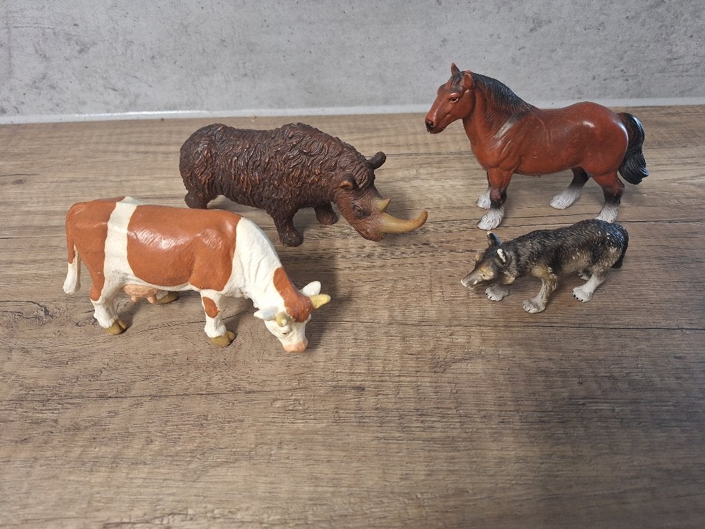 Vintage PVC dieren figs Bullyland + Schleich Germany 1990's, Verzamelen, Dierenverzamelingen, Ophalen of Verzenden, Zo goed als nieuw