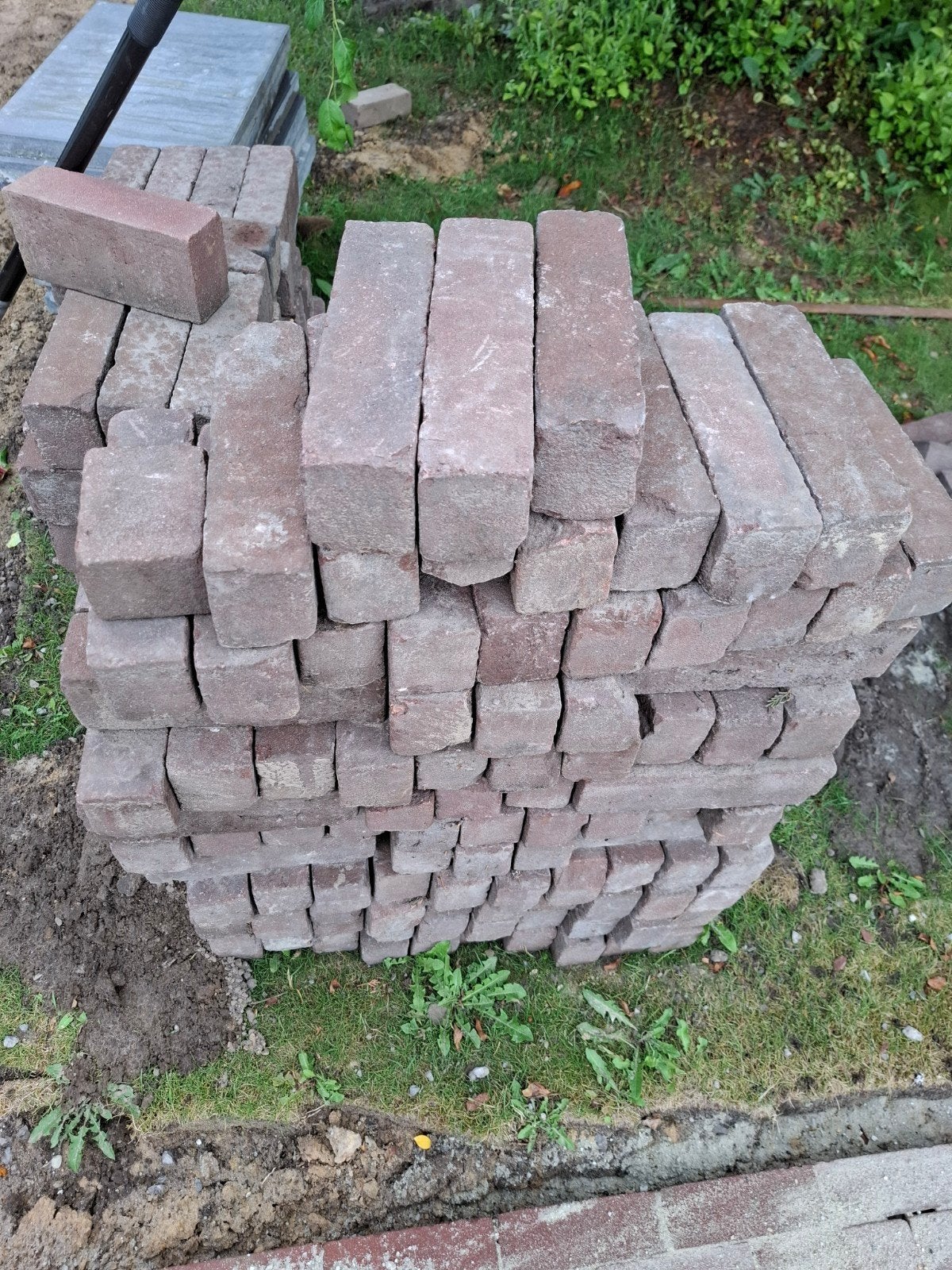 Gebakken  waaltjes dikformaat xl.  24cm x 6.5, Ophalen, Gebruikt, Klinkers, 5 tot 10 m²