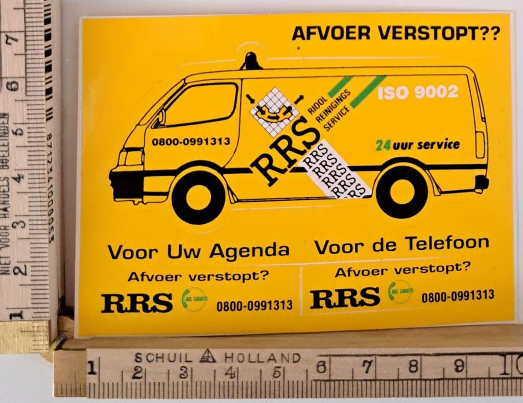Vintage sticker busje volkswagenbusje? RRS afvoer verstopt?, Ophalen of Verzenden, Zo goed als nieuw