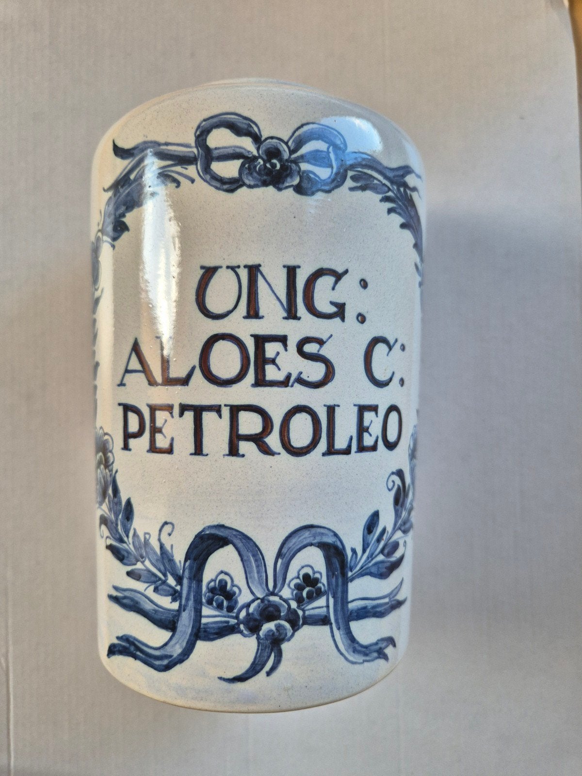 Apothekerspot Aurora Workum - UNG: ALOES C: PETROLEO, Antiek en Kunst, Ophalen of Verzenden