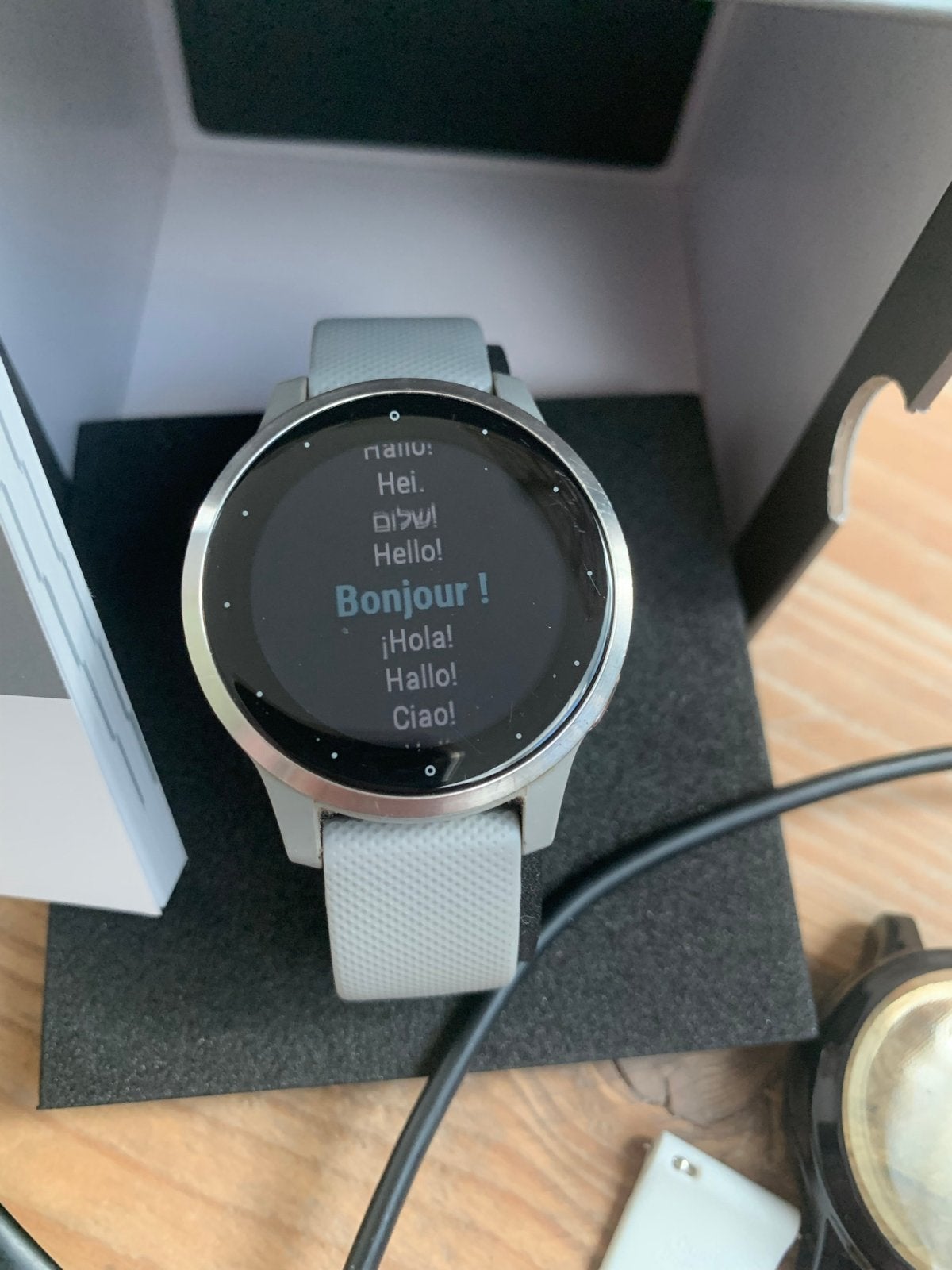 Garmin Vivoactive 4S Grijs horloge, Ophalen of Verzenden, Grijs, Android, Gebruikt