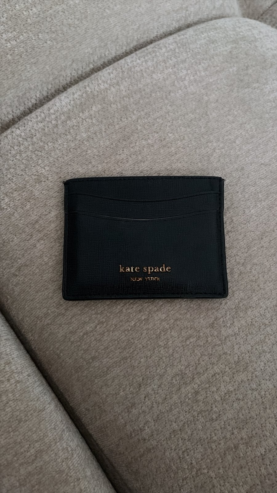 Authentieke Kate Spade New York pasjeshouder - Zwart, Sieraden, Tassen en Uiterlijk, Overige merken, Gebruikt, Zwart, Ophalen of Verzenden