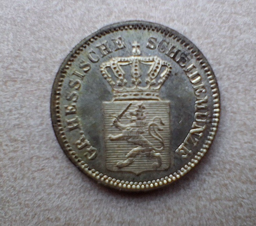 Hesse-Darmstadt 1 Kreutzer 1871 UNC, Ophalen of Verzenden, Duitsland, Losse munt, Zilver