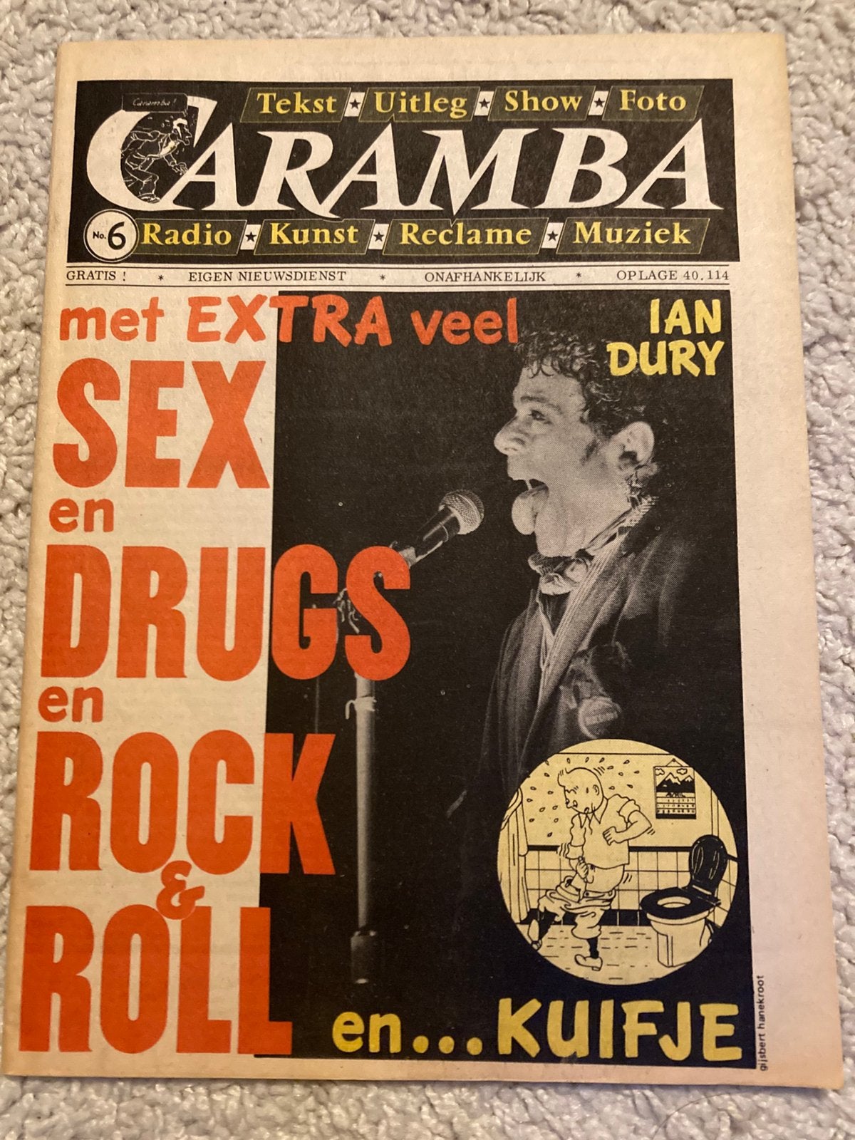 CARAMBA Magazine HERMAN BROOD Ian Dury PAUL HAENEN Lowe PUNK, Boeken, Ophalen of Verzenden, Zo goed als nieuw, Muziek, Film of Tv