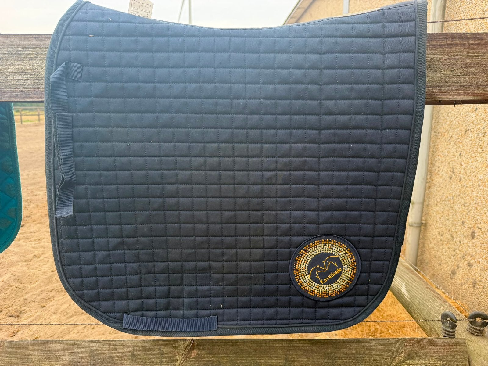 Dressuur zadeldek donker blauw kavelkade, Gebruikt, Blauw, Full (L), Ophalen