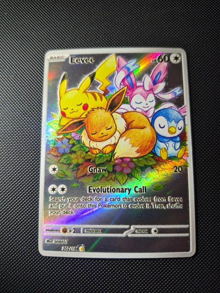 Pokemon kaart Eevee, Hobby en Vrije tijd, Verzamelkaartspellen | Pokémon, Verzenden, Zo goed als nieuw
