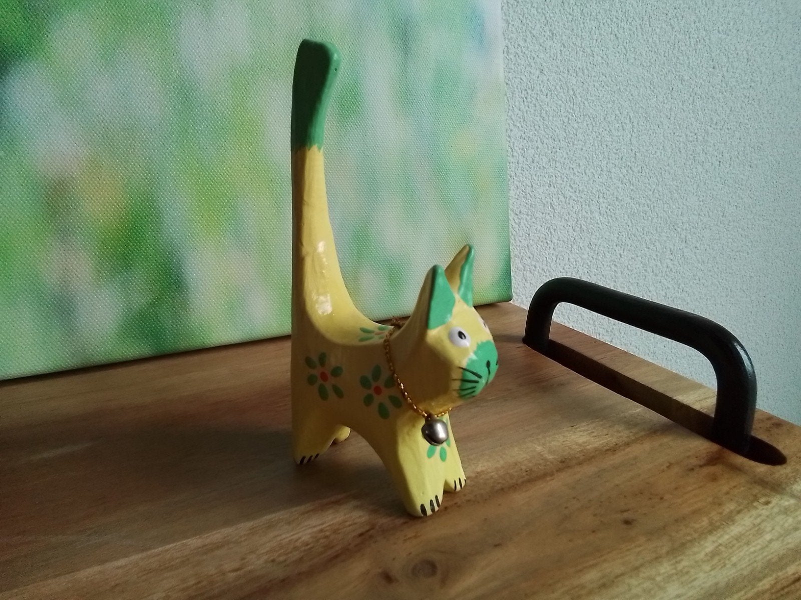 Houten poes wereld winkel 11x3,5, Verzamelen, Ophalen of Verzenden