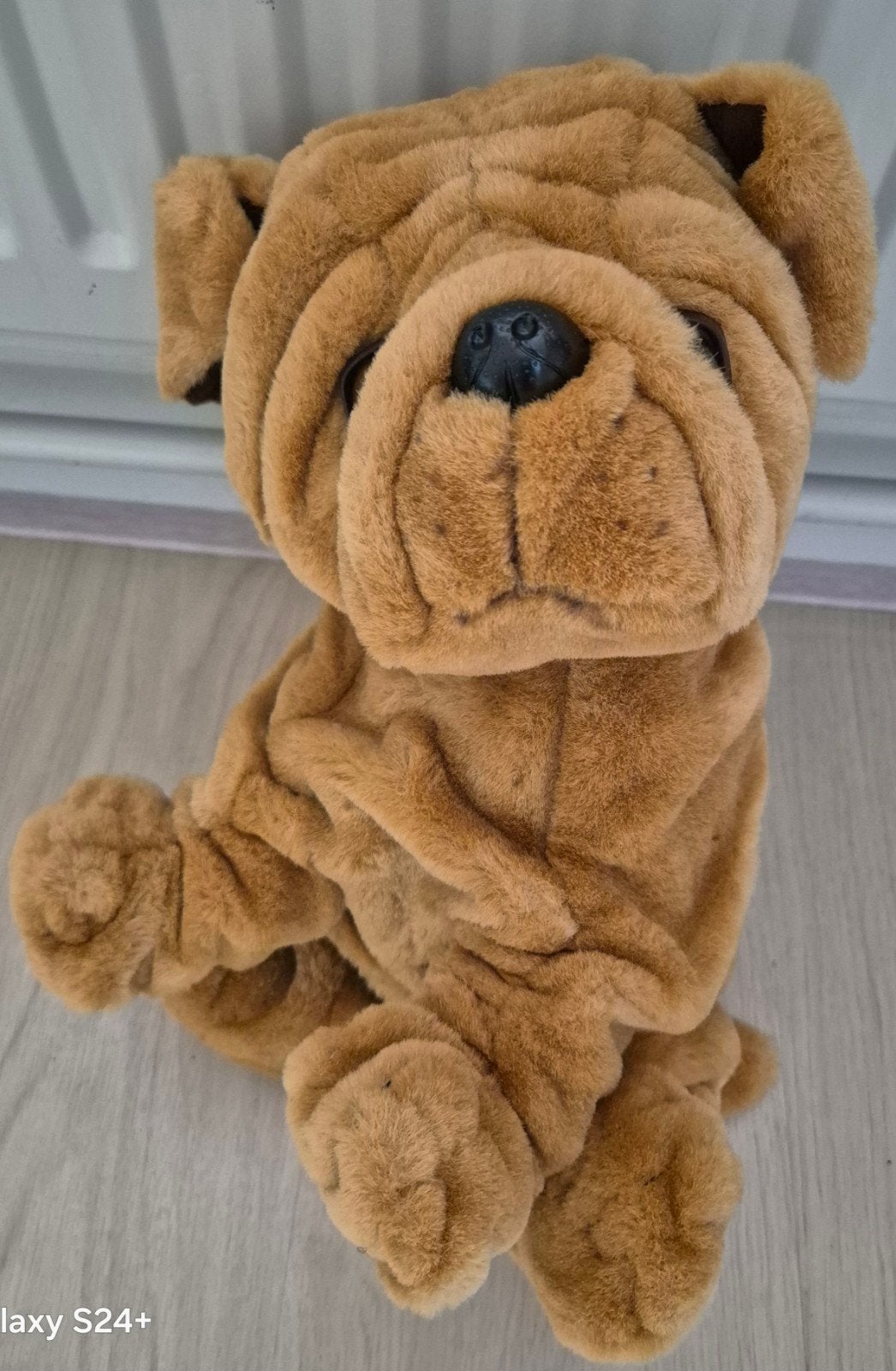 Shar Pei knuffel - Als nieuw - 14 cm lang, Overige merken, Klein (minder dan 20 cm), Bruin, Hond
