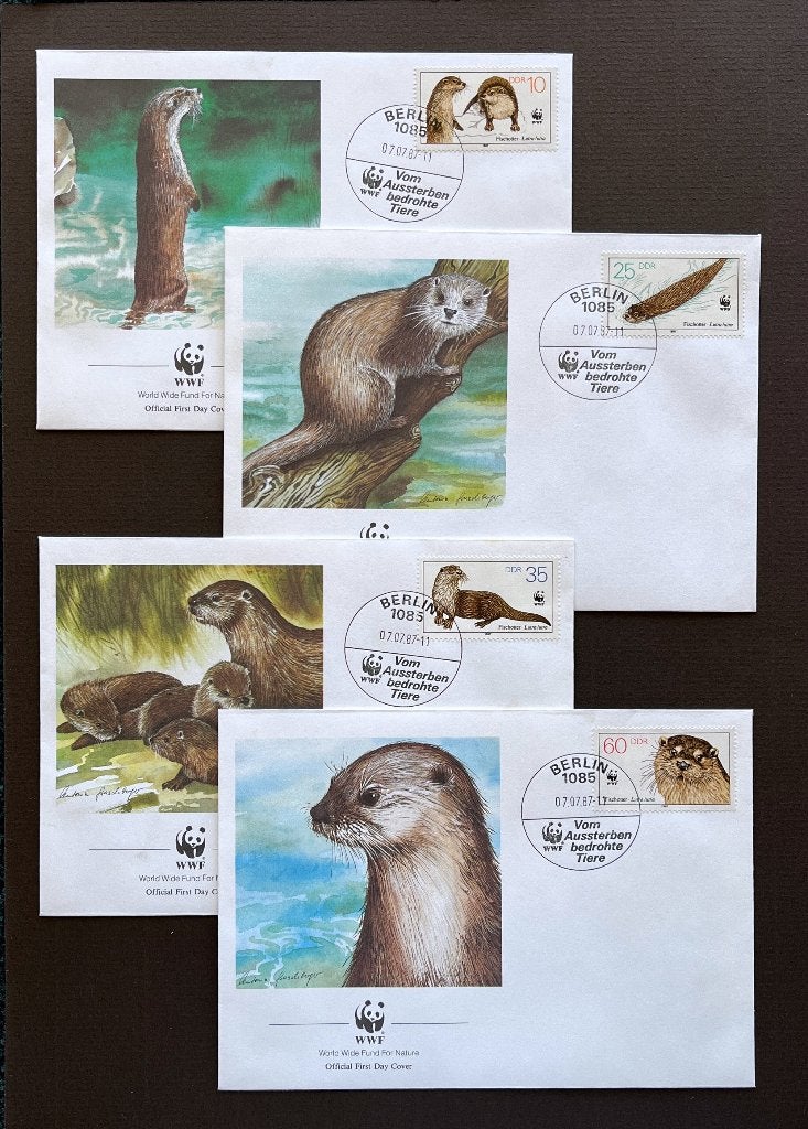 WWF WNF DDR Oost Duitsland 1987 FDC Visotter, Ophalen of Verzenden, Onbeschreven, Europa