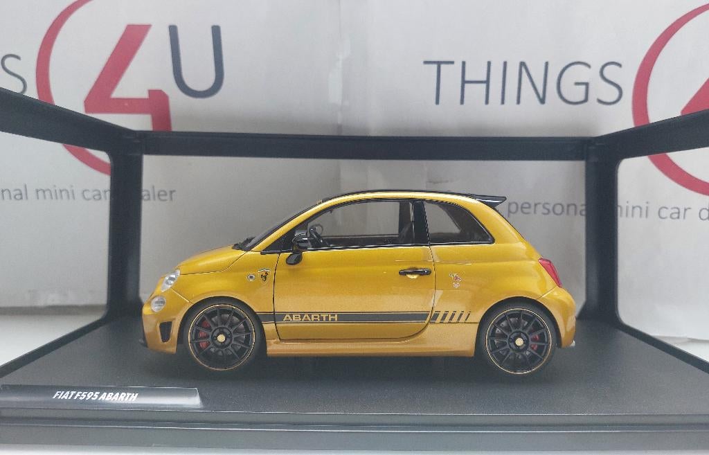 Solido 1:18 Fiat F595 Abarth 2024 matt goudgeel metallic, Hobby en Vrije tijd, Modelauto's | 1:18, Ophalen of Verzenden, Nieuw