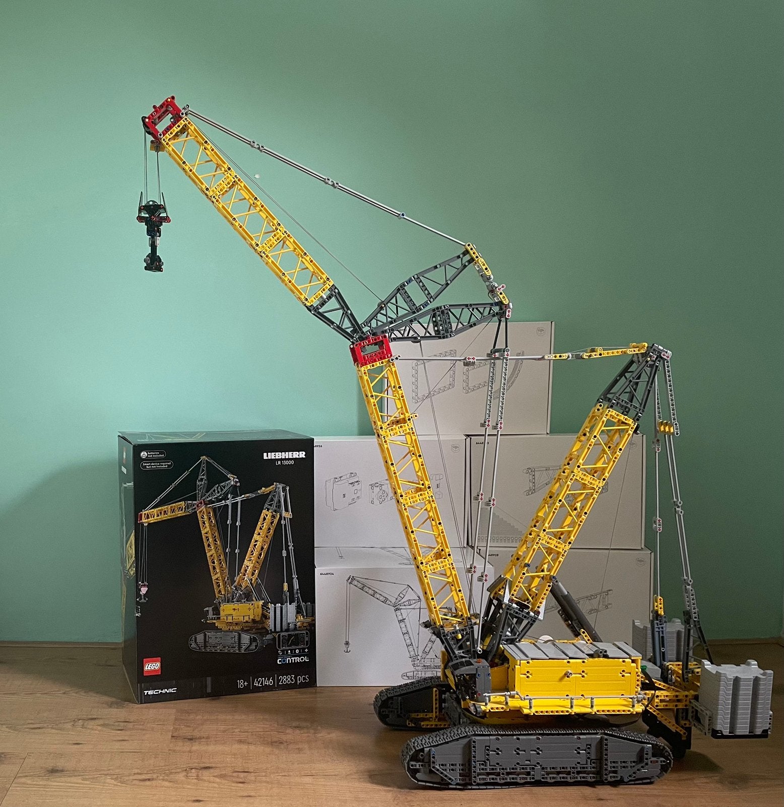 LEGO Technic Liebherr Rupsbandkraan LR 13000 (set 42146), Ophalen of Verzenden, Zo goed als nieuw