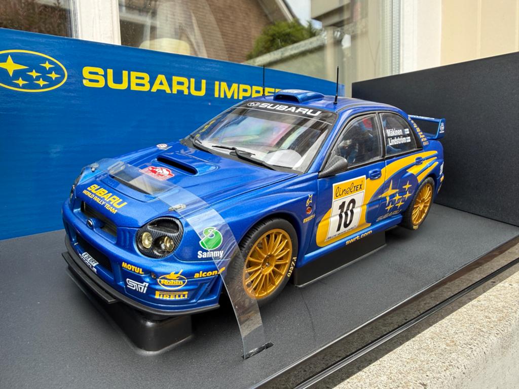 1:18 Subaru Impreza #10 WRC 2002 Monte Carlo Autoart 80292, Hobby en Vrije tijd, Modelauto's | 1:18, Auto, Autoart, Zo goed als nieuw