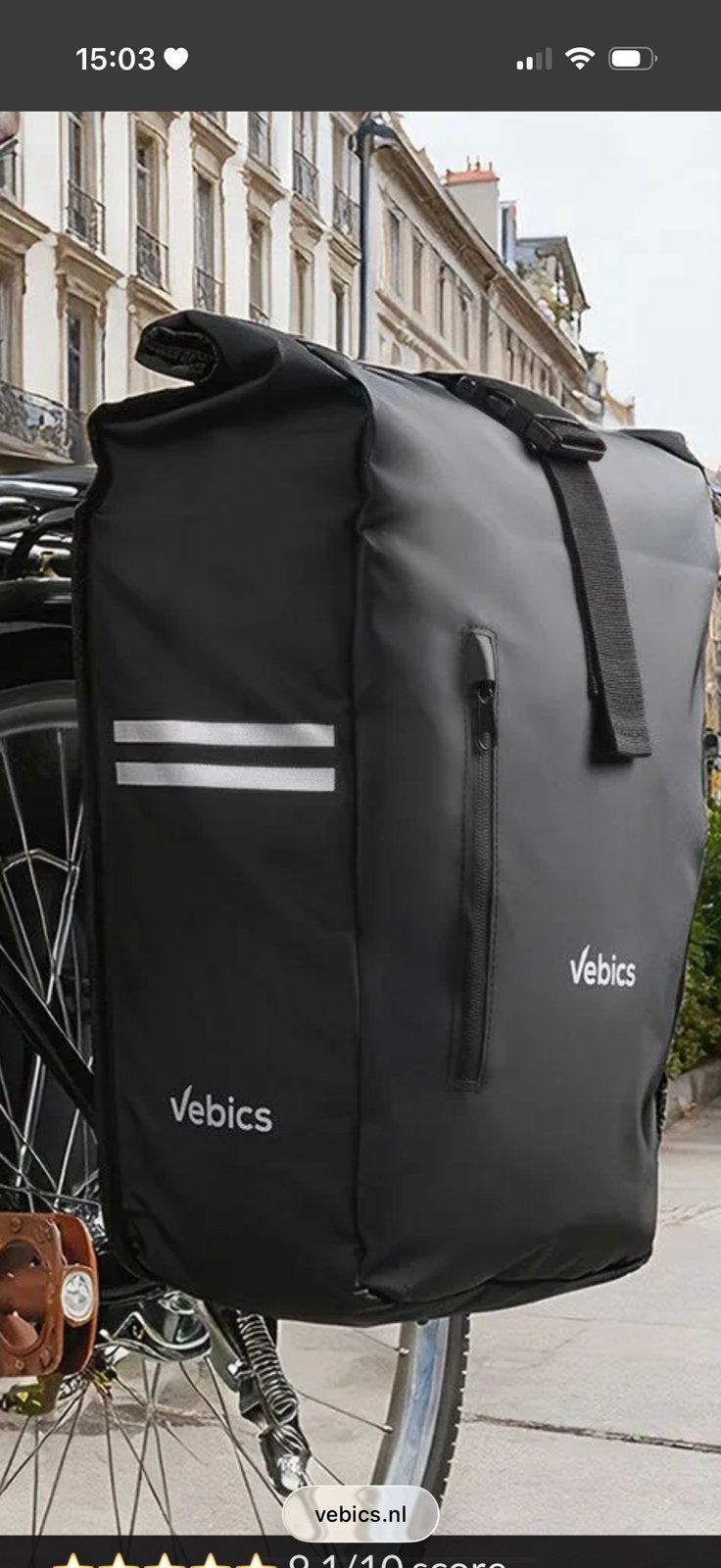 Waterdichte Fietstas + Laptop vak + rugzak, Ophalen of Verzenden, Nieuw
