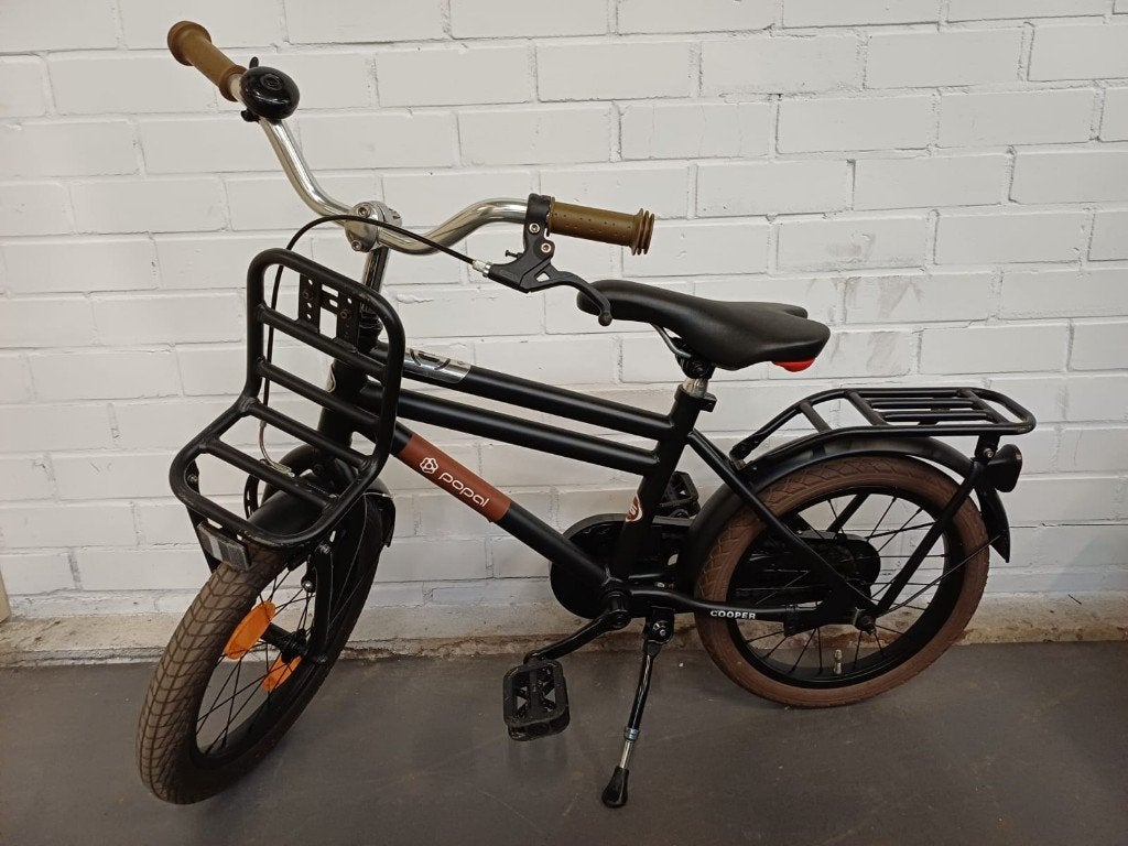 Mooie Popal kinderfiets - 16 inch - zwart, Fietsen en Brommers, Ophalen, Gebruikt, 16 tot 20 inch, Popal