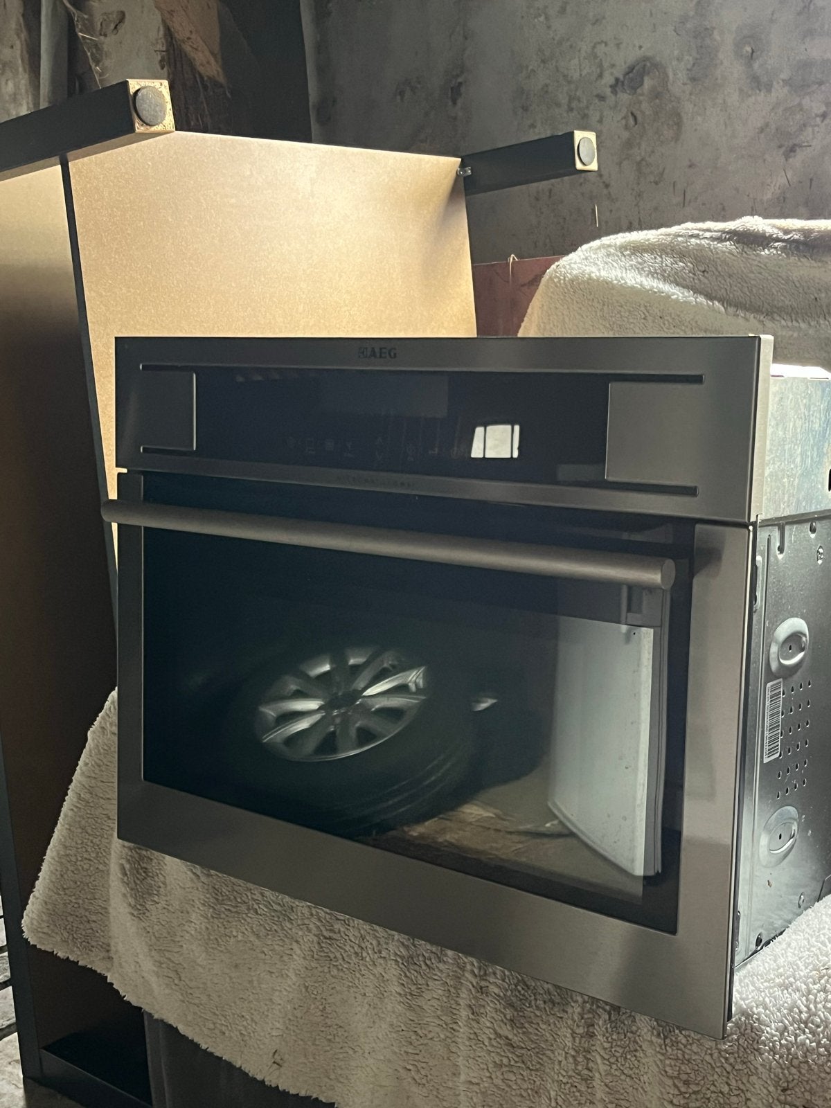 AEG Combi-oven KMK8403101M - Zo goed als nieuw, 45 tot 50 cm, 60 cm of meer, Ophalen of Verzenden, Inbouw