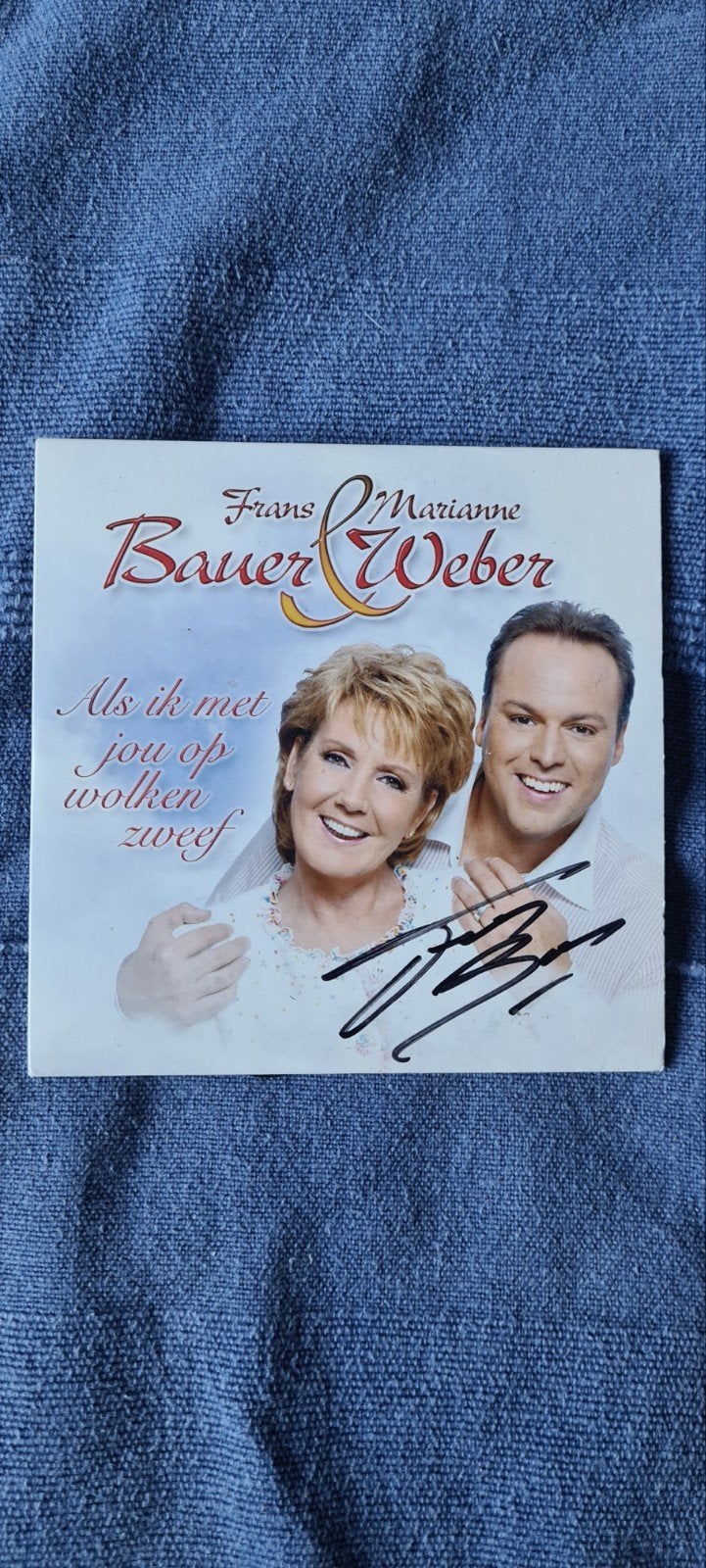 Frans bauer en marianne weber singel cd (gesigneerd, Ophalen of Verzenden, Zo goed als nieuw, Cd of Plaat, Gesigneerd