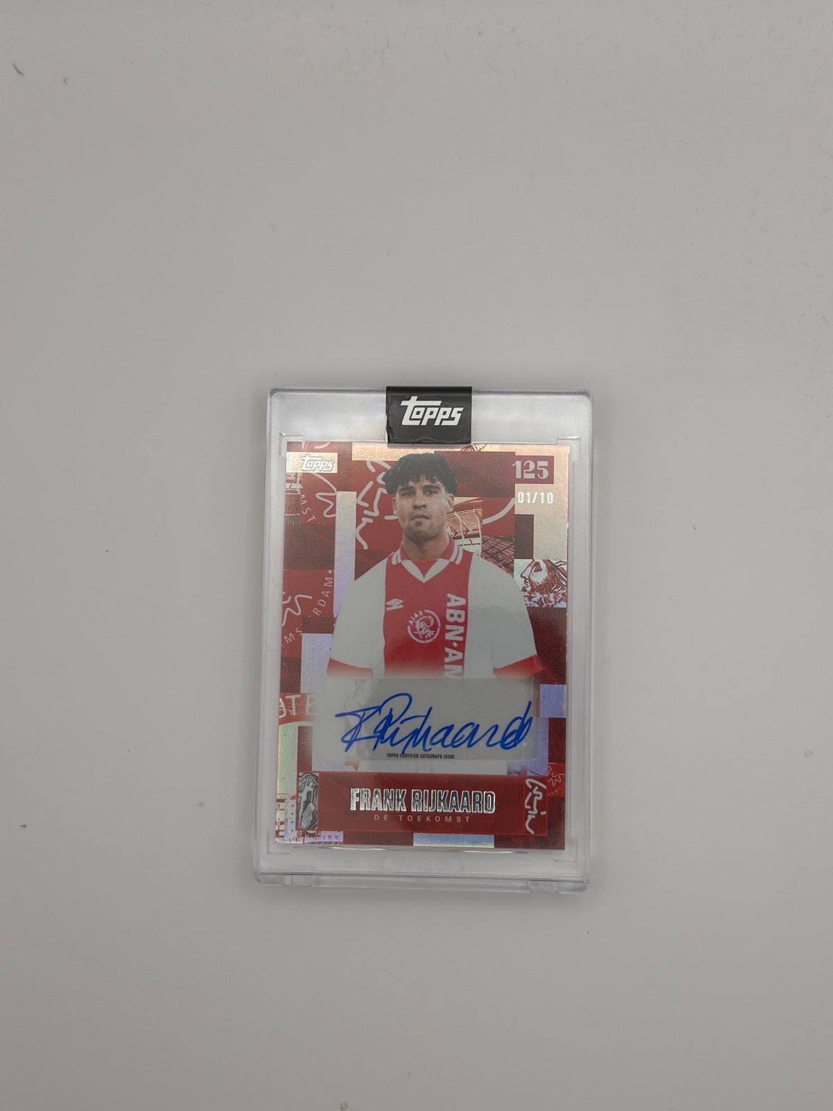 Frank Rijkaard Topps Ajax 125 jaar handtekening /10, Ophalen of Verzenden, Zo goed als nieuw, Plaatje