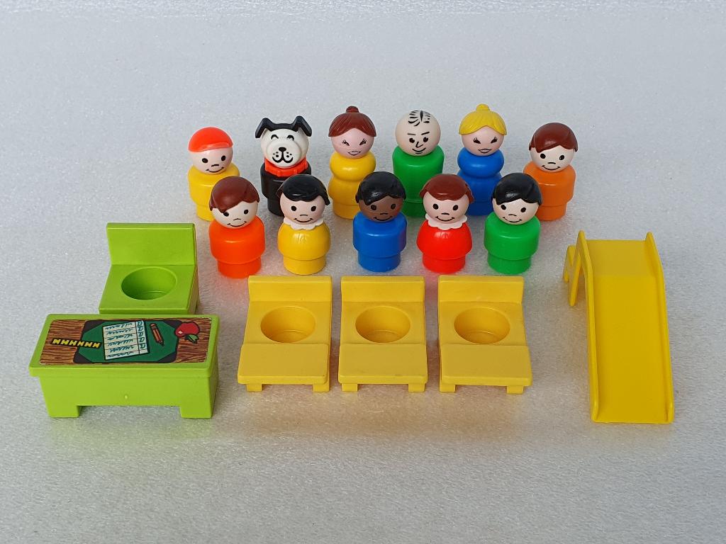 Lot van 17 Fisher-Price figuren en attributen, Ophalen of Verzenden, Gebruikt, Speelset