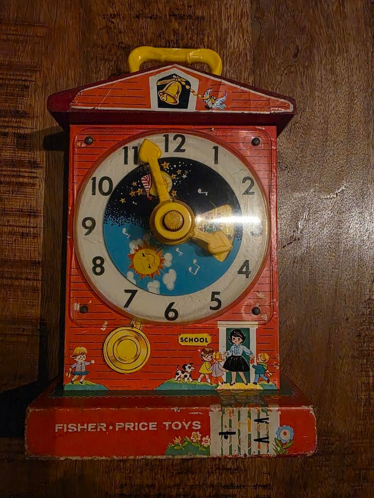 Fisher price toy clock, Ophalen of Verzenden, Gebruikt, Overige typen, Met geluid