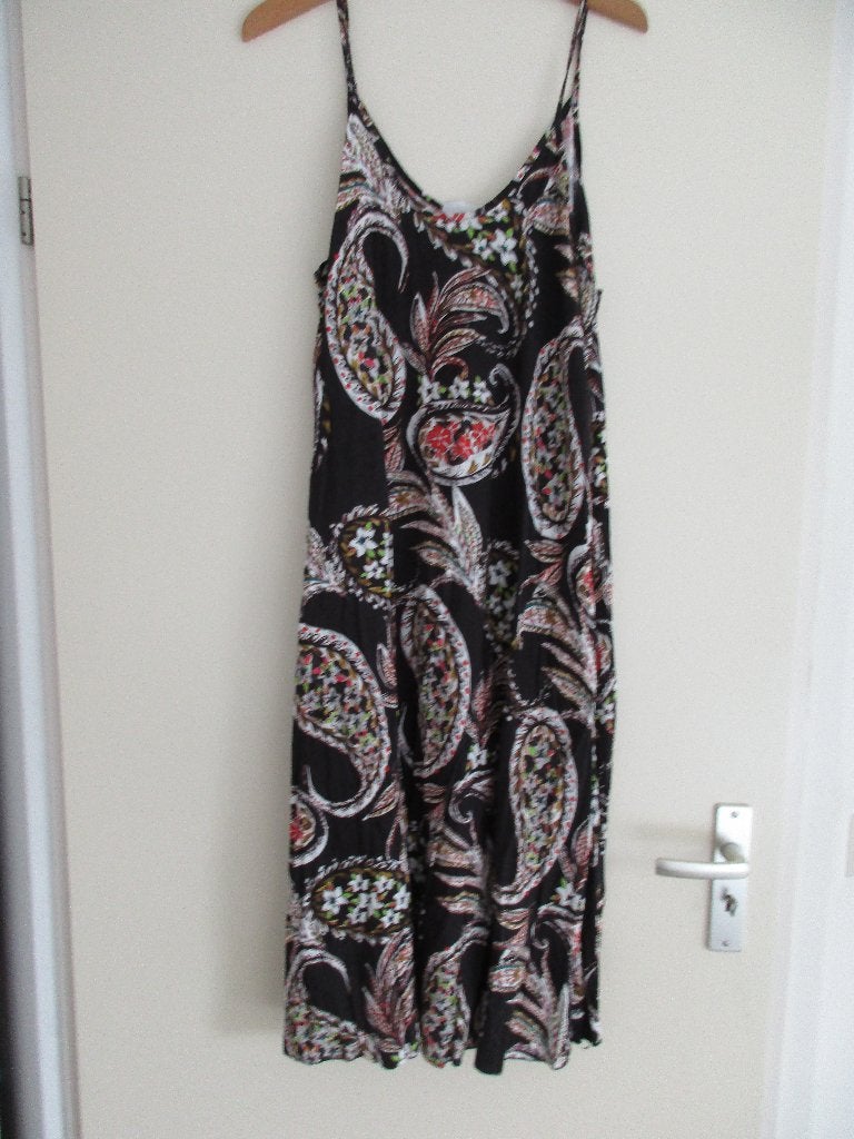 ZGAN zwart gewerkte lange zomerjurk L / XL, Zwart, Maat 42/44 (L), Nieuw, Ophalen of Verzenden