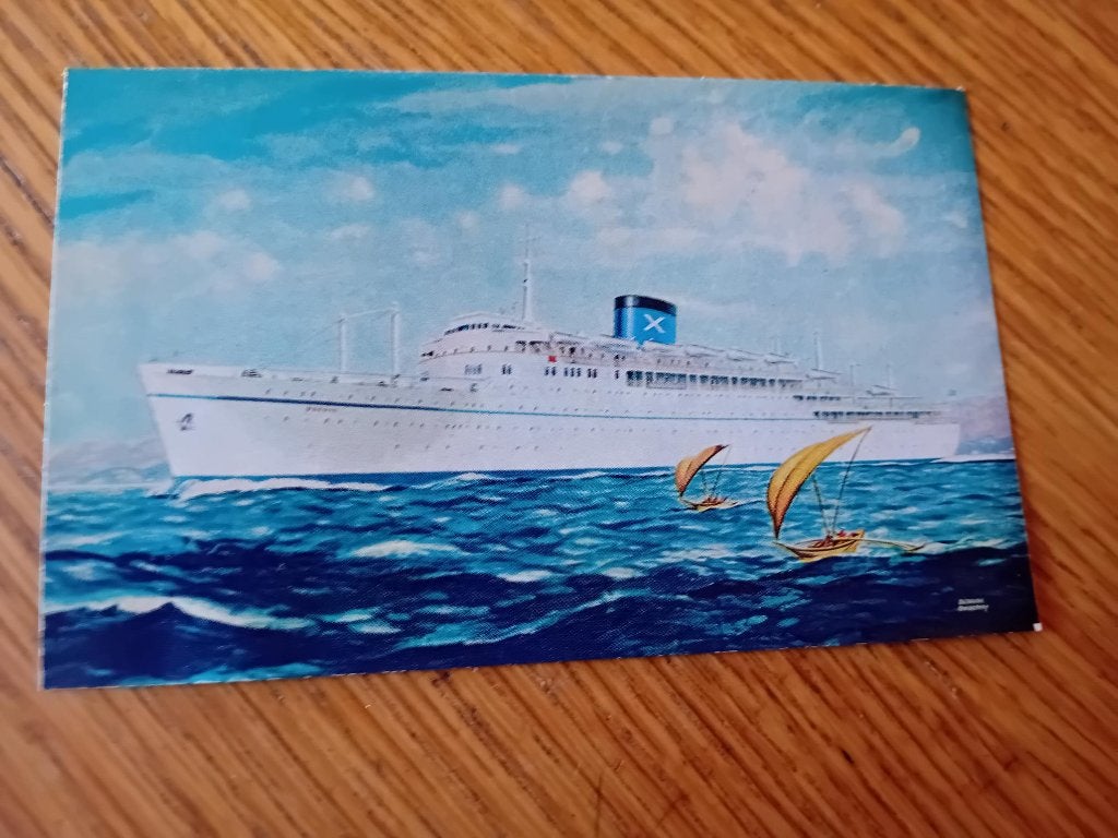 R.H.M.S. Patris - Chandris Lines Service Greece - Australia, Ophalen of Verzenden, Voor 1920, Ongelopen, Frankrijk