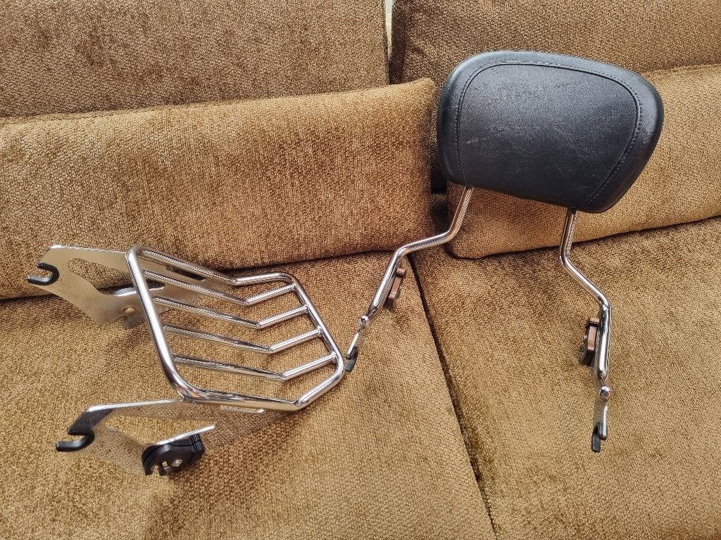 Sissybar + bagagerek voor Touring modellen, Motoren, Ophalen of Verzenden, Gebruikt