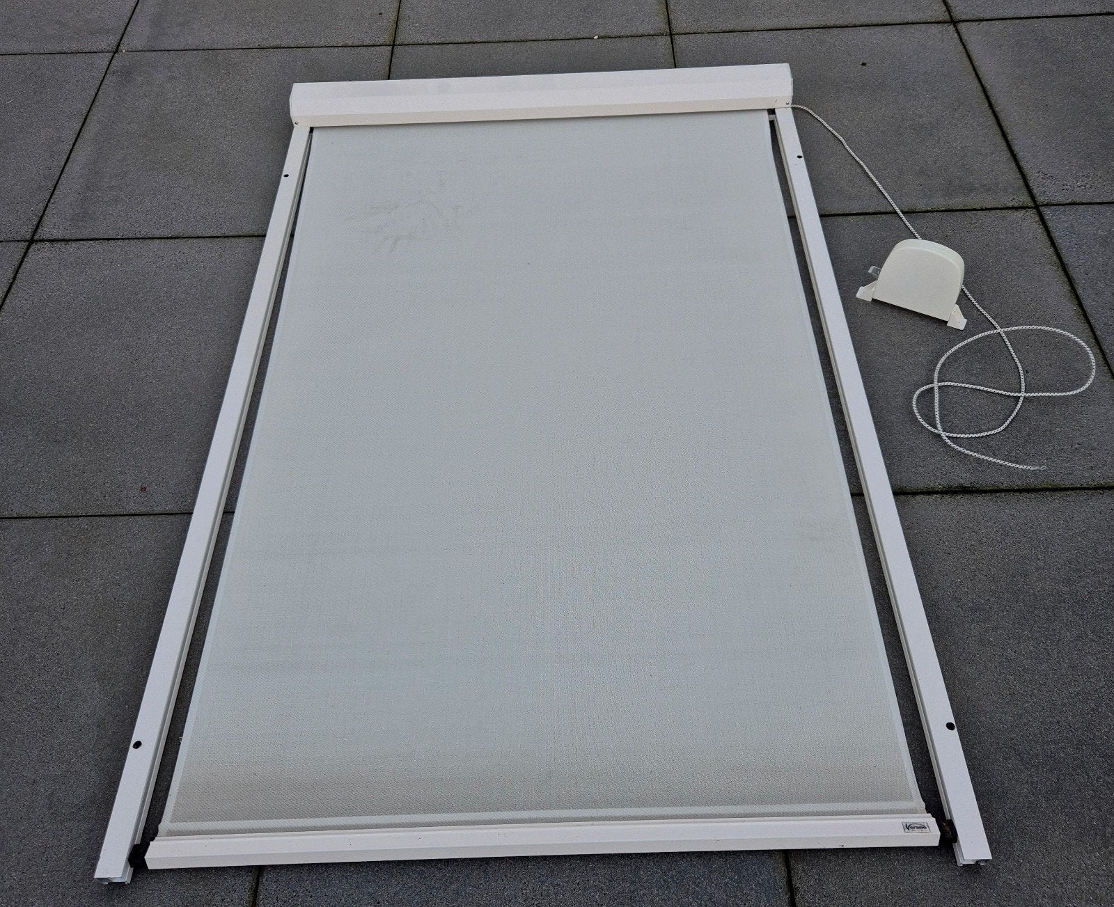 Mooie comleet goed werkende hand bedienen screen, Tuin en Terras, Zonneschermen, 150 tot 300 cm, Ophalen