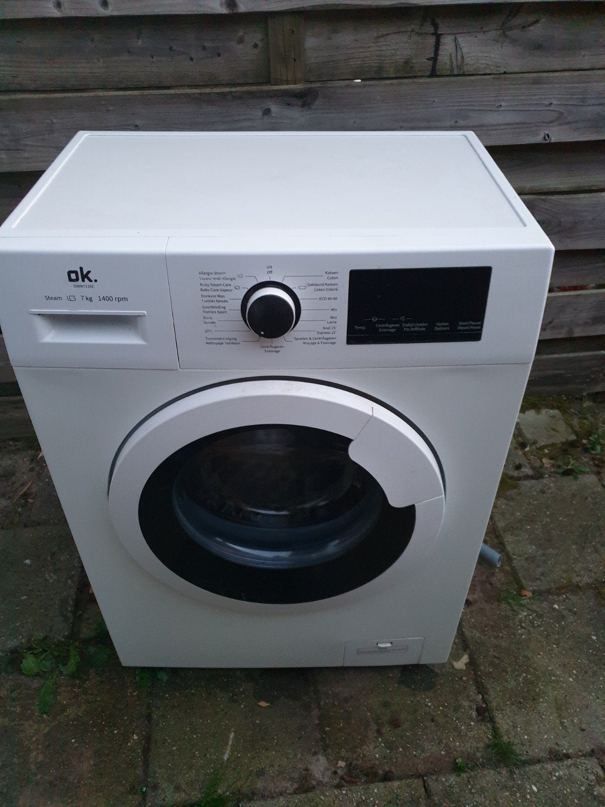 OK. Wasmachine 7 kg 1400 toeren - Zo goed als nieuw, Witgoed en Apparatuur, Wasmachines, Ophalen, Zo goed als nieuw, Voorlader