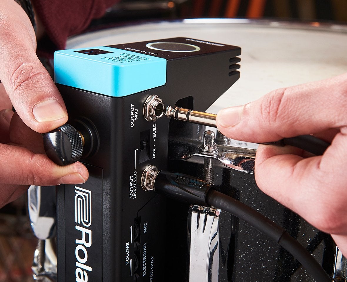 Drummers! Roland RT-MicS Drum Trigger Module - Hybride Drums, Muziek en Instrumenten, Ophalen of Verzenden, Zo goed als nieuw