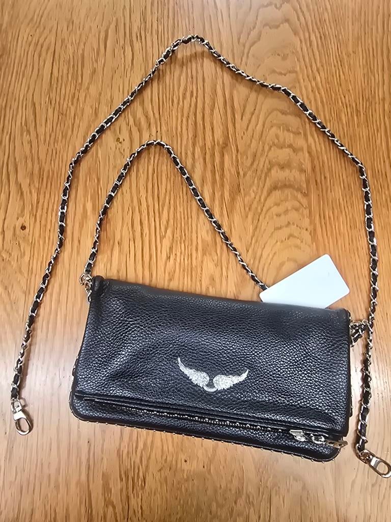 Zadig & Voltaire tas zwart met 2 ketting hengsels, Ophalen of Verzenden