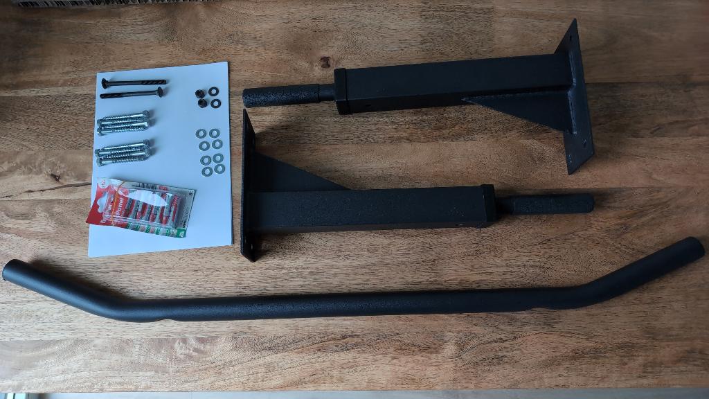 Gorrila sports optrekstand wandmontage (zwart), Sport en Fitness, Fitnessmaterialen, Ophalen, Zo goed als nieuw, Rug, Oprekstang