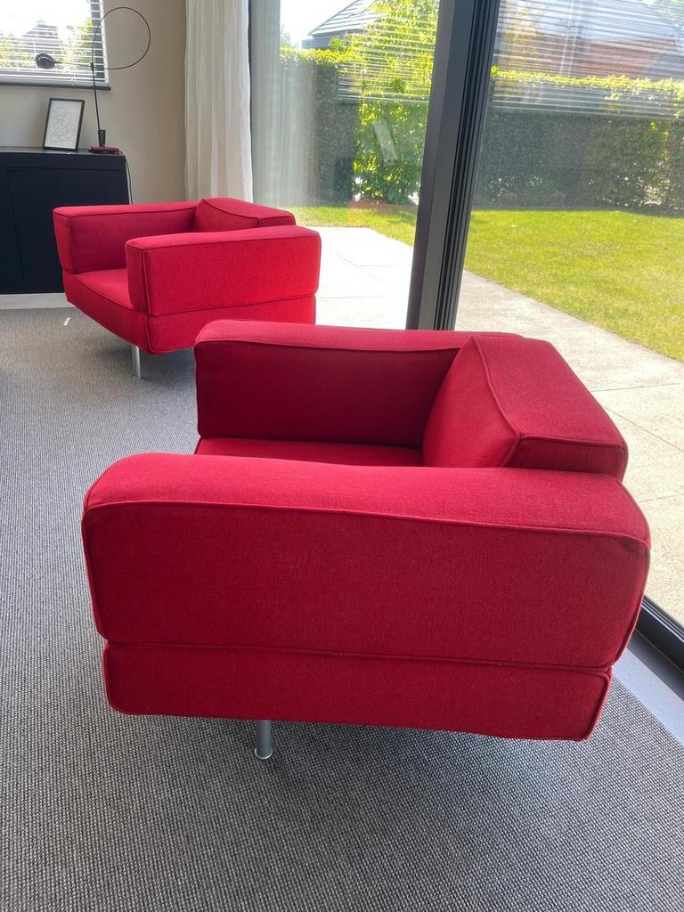 Cassina Reef Piero Lissoni 2 stuks als Nieuw, Twee, Ophalen of Verzenden, Zo goed als nieuw, Stof